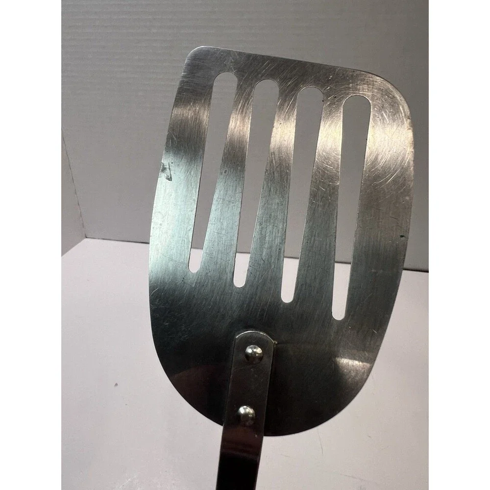 Vintage Ekco Kitchen Utensils 2 Spatula Slotted Spoon Set Of 3 Long Handled